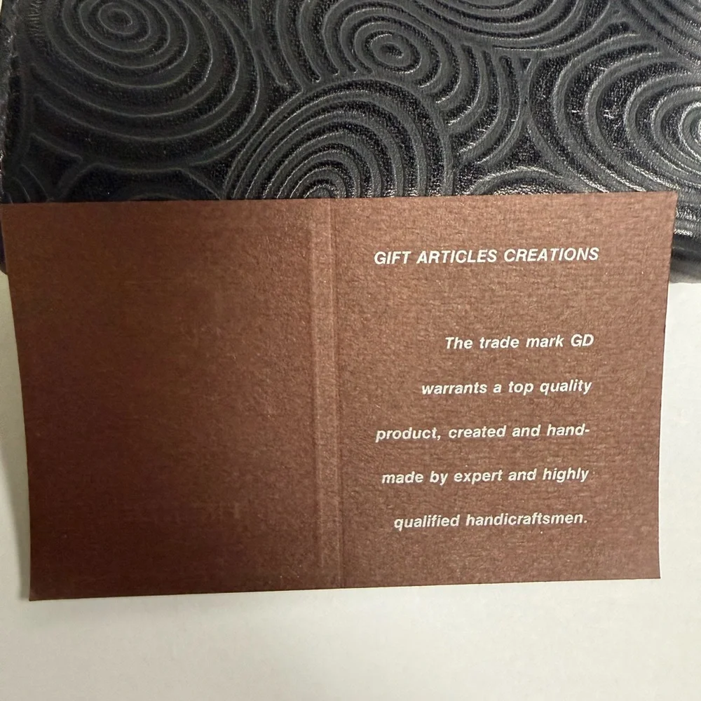 Vintage Gigliodoro Black Leather Home Office Planner - Picture 2 of 8